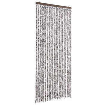 Cortina Mosquitera Marrón Y Beige Chenilla 90x200 Cm Vidaxl