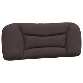 Cabecero De Cama Acolchado Hvar Tela Marrón Oscuro 100 Cm Vidaxl