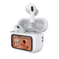 klack z90 pro auriculares bluetooth con pantalla tactil y cancelacion de ruido activa blancos