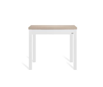 Mesa de cocina extensible libro b-book 80x40 - 80cm roble y blanco