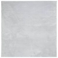 alfombra de pelo corto suave lavable huarte gris 200x200 cm vidaxl
