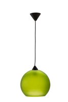 lampara techo vidrio soplado verde translucido diametro 30cm