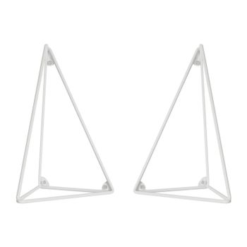 Maze Interior Pythagoras Shelf Brackets - White - 2 Pack