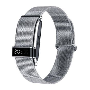 Pulsera de actividad Blossom S18 Bluetooth LED Gris IP68 45 días batería sensor cardíaco