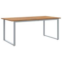 mesa de jardin  mesa de exterior gris 180 x 90 x 75 cm madera de acacia solida