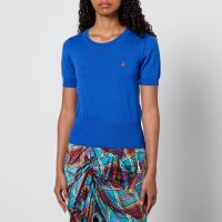 vivienne westwood bea cotton and cashmere-blend top - xs