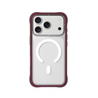 youngkit funda para iphone 17 pro  carcasa magnetica dynamic ii transparente rojo cherry silicone diseno moderno y ajuste preciso
