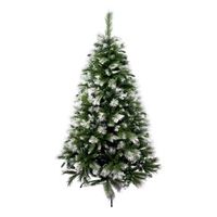 solagua arbol de navidad artificial extra relleno nevado 210cm 960 ramas arbol con hojas combinadas pinones y soporte metalico diametro 110cm
