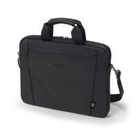 maletin dicota eco slim case base 141 negro polyester asa de transporte bolsillo frontal