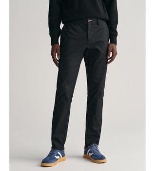 Gant para hombre. 1505220 Pantalón Chinos de corte slim Tech Prep negro (30/32), Casual, Algodón