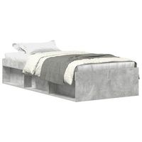 estructura de cama gris hormigon 100x200 cm vidaxl
