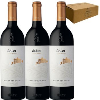 Áster - Crianza Ribera Del Duero - 100 % Tinta Del País - 14, 5 % Vol. - Pack 3 Botellas 75 Cl - 00% Vol.