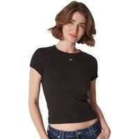 tommy jeans camiseta mini logo flag para mujer