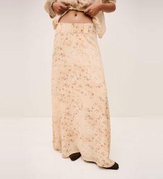 BA&SH para mujer. 1E26NATT Falda Nattalina beige (38), Casual, Viscosa, Floral