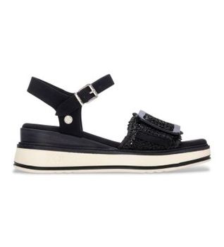 Xti para mujer. 14524003-NEGRO Sandalias 145240 negro (38), Tela, Plano, Hebilla, Casual, Deportivo
