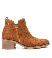 xti para mujer 14225503-camel botines 142255 marron -altura tacon 5cm- 39 3 a 5cm cremallera casual imitacion cuero
