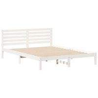 estructura de cama 160 x 210 cm madera maciza de pino