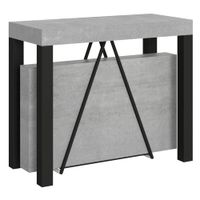 consola extensible 90x40300 cm effecto madera cemento