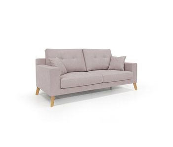 Danish sofá moderno de tela suave e impermeable 206 cm rosa