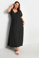 yours vestido negro cruzado de lunares mujer curvy y tallas grandes yours