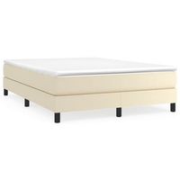 cama tapizada 203x140x25 cm vinilo - crema