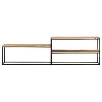 mueble tv  mueble de salon  armario tv de madera maciza de mango rugosa 180x30x50 cm