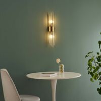 aplique metal y cristal  60 cm