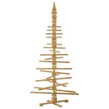 Árbol De Navidad De Madera Marrón 210 Cm Madera Maciza De Pino Vidaxl