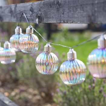 Solar Firefly Opal Orb String Lights x 10