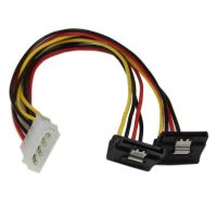 cable divisor molex lp4 a doble sata startech 30 cm con cierre de seguridad