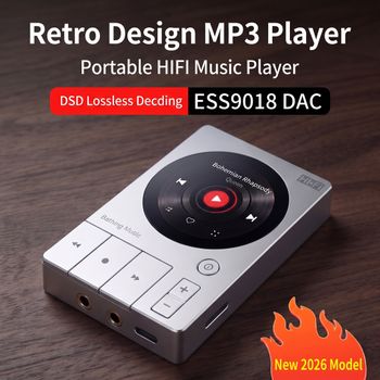 Nuevo Reproductor MP3 HiFi 2026 con Diseño Retro de Teclado de Piano, Música sin Pérdidas DSD256, DAC ESS9018, Bluetooth 5.3, para Audiófilos, Estudiantes, Viajes y Actividades al Aire Libre