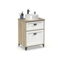 mueble de bano con lavabo ceramico funcional y elegante
