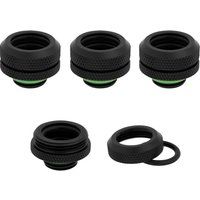 corsair hydro x series xf 14 mm compression fitting - g14 black pack of 4 black