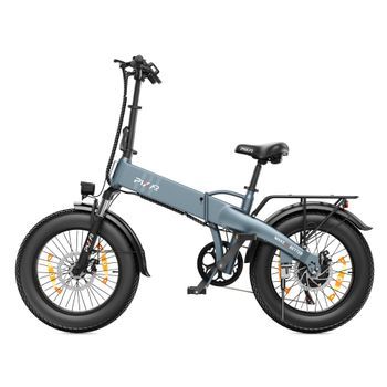 Bicicleta Eléctrica Plegable Pixar F2 Con Neumáticos Anchos De 20 Pulgadas Y Batería De 48 V Y 15 Ah, Gris