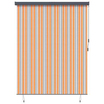 Estor Enrollable Amarillo Y Azul 220 X 250 Cm Tela Y Aluminio Vidaxl