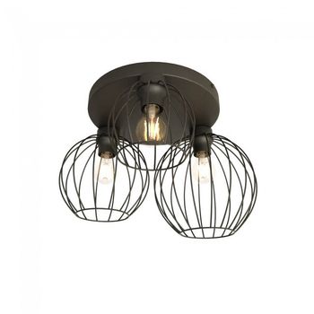 Plafón de techo indo negro (3 luces)
