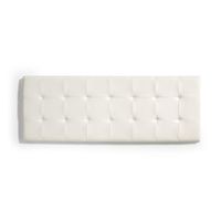 cabecero de cama 150 capitone cuadros polipiel 152x57x5cm blanco