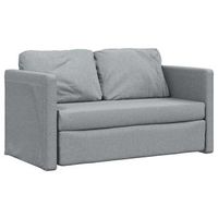 sofa cama  sofa convertible de suelo 2 en 1 tela gris claro 112x174x55 cm
