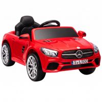 aiyaplay coche electrico para ninos mercedes-benz sl500 12 v con mando a distancia 24 g 2 motores suspension arranque suave rojo   aosom espana