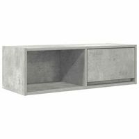 mueble de tv de madera de ingenieria gris hormigon 80x31x255cm vidaxl