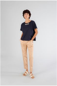 camiseta con aplicación de strass navy