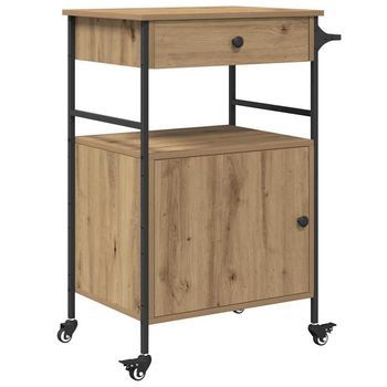 Carro De Cocina Roble Artisan 56 X 43 X 89,5 Cm Vidaxl