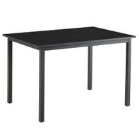 mesa de comedor rectangular extensible en mdf de madera negra