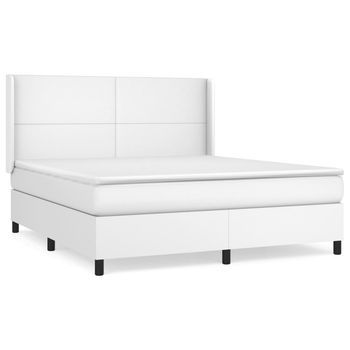 Cama Tapizada 203x163x128 Cm Vinilo - Blanco