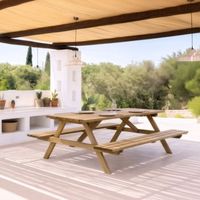 mesa picnic superior 180x160x71 cm nortene