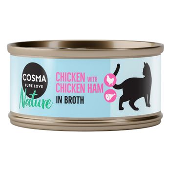 Cosma Nature 48 x 70 g - Pack Ahorro - Pollo y jamón de pollo
