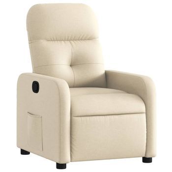 Sillón De Salón | Silla | Sillón Reclinable De Tela Crema