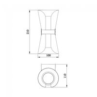 aplique de pared coat 2 luces