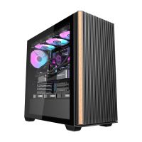 caja pc darkflash ds900ws negra  4 ventiladores argb