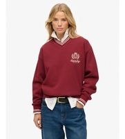 superdry para mujer w2012379a sudadera country club loose rojo m casual algodon manga larga
